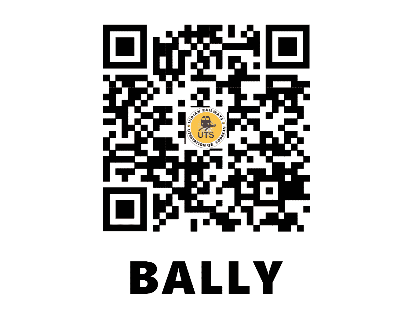 UTS QR Code for BALLY - BLY - ER (WEST BENGAL)